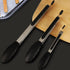 HOTEC Premium Stainless Steel Locking Kitchen Tongs, Set of 3 Sizes (7", 9", 12"), Black