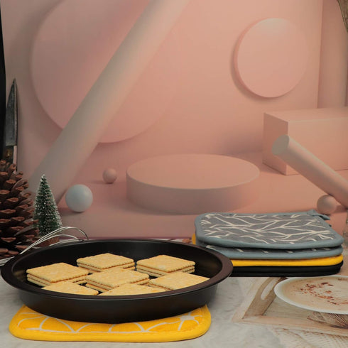 Heat Resistant Potholders, 6 Kitchen Pot Holders Set with 2 Pan Hot Handle Holders, Trivet for Cooking and Baking, Mixed