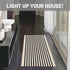 IOHOUZE Black Beige Striped Rug - 2'x3', Small Washable Area Rug for Front Porch, Indoor/Outdoor, Doormat for Entryway
