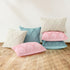 decorUhome Decorative Throw Pillow Covers 18x18 Set of 2, Soft Plush Faux Wool for Couch and Living Room, Aqua