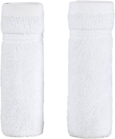2-Piece Set 100% Qute Home Personalized Custom Washcloths Cotton, Soft & Absorbent Embroidered Name or Monogram Hotel