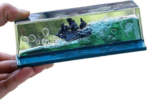 ZEshops Ghost Ship Black Pearl Ship in A Bottle Fluid Liquid Drift Bottle