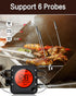 BFOUR Meat Thermometer Wireless Bluetooth, LCD Digital Dual Probe BBQ Thermometer for Kitchen Cooking Grill