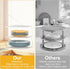 Countertop Acrylic Plate Organizer for Cabinet Kitchen Corner Clear Cabinet Organizer for Paper Plate and Bowl Dishes