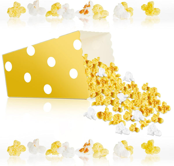 80 Pcs Artificial Resin Popcorn Miniature Figurines, Faux Popcorn with Box for Party DIY Photo Props