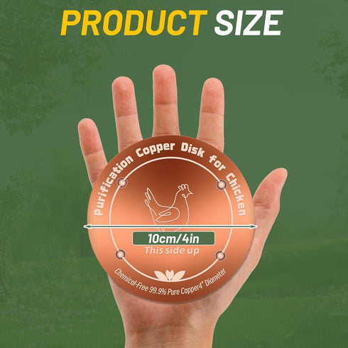HAEZU Feeder|4-inch Diameter,0.6mm Thick|99.99% 4 Copper Disk for Chicken Water Pure Copper Disc|Automatic Chicken