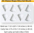 OCPO KITCHEN Cheese Silicone Baking Mold for Mousse Cake, Cheesecake, French Dessert, 3D Cheese Shape (8-Cavity)