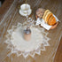 15 Inch ARTABLE Grey Lace Doily Linen Table Topper Scarf Placemat Round Small Coffee Farmhouse Table Cover Rustic