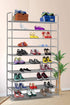 GREEF 10-Tier 50-Pair Closet, Classics Shoe Rack Organizer Sturdy Metal Storage Shelf for Bedroom, Entryway, Dorm Room