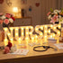 Aurelema 6 Pcs Nurses Week Decorations LED Light up Letters 3D Marquee