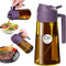 YARRAMATE 16oz/470ml Dark Brown Oil Sprayer for Cooking with Stickers, Food-grade Premium