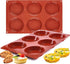 JOERSH Silicone Egg Molds - 2-PK Non-Stick 3" Round Muffin Top Baking Pans for Breakfast Sandwiches