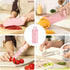 hecef Cute Kitchen Knife Set, 5-Piece Non-Stick Knives Set with Detachable Block and Scissors, Pink