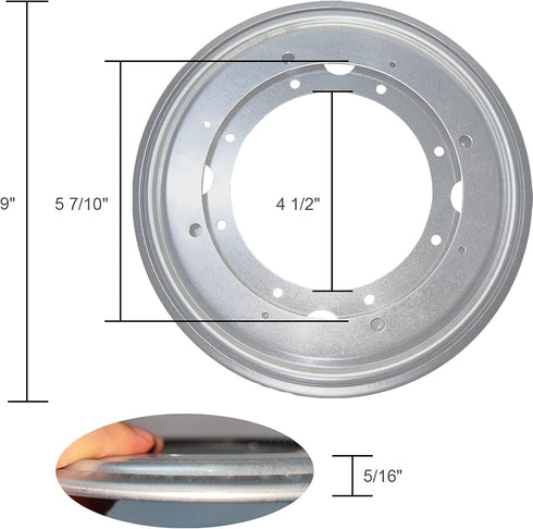 2Pack 9" 5/16 750lbs Lazy Susan Hardware Thick Turntable Bearings Load Capacity Lazy Susan Turntable Swivel Plate Base