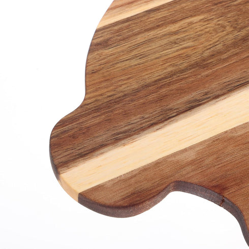 BESTOYARD Bunny Shaped Wooden Serving Board, Wood Cutting Board, Easter Serving Platter for Cheese and Vegetables