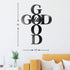 Vivegate God is Good Metal Signs Decor, Black Metal Cross Wall Decor for Religious Kitchen Home Decor