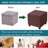 HFCNMY Ottoman Cover Square,Stretch Knitted Small Square Ottoman Slipcover,Storage Foot Stool Covers with Elastic