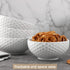 White Porcelain Small Bowls - 4.3 inch Honeycomb Grids for Ice Cream, Yogurt, Dessert, Fruits, 8 Ounce Bowl Set