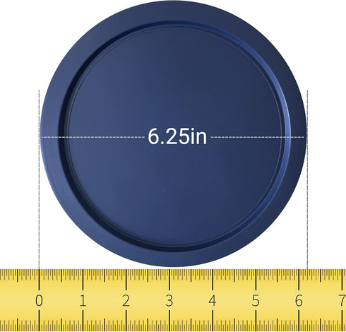 Pyrex 6" Replacement Lid, Plastic Cover for 4 Cup Bowl Dish 7201-PC Blue (6-Pack)