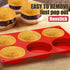 Hamburger Bun Molds 2 Pack, Silicone Baking Pans, 4 Inch Muffin Top Pan for Mini Cakes