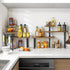 Countertop Organizer,3-Tier Counter Adjustable,4 Brown,TLJ023H IBUYKE Kitchen Wooden Spice Racks,Bathroom