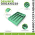 Utopia Kitchen Bamboo Drawer Organizer - Large Cutlery and Silverware Holder Tray, Mint, 5 Compartments