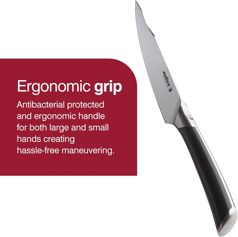 Zyliss Comfort Pro Utility Knife - Full Tang Meat & Vegetable Knife, Ice Hardened Stainless Steel Cutter,