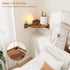 Set 3 3 Homode Corner Shelf Wall Mount, of Floating Corner Shelves with Cord Hole, Tier Wood Wall Display Shelf