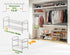 2-Tier 100% Steel,4-Rod Closet (15" 27", Expandable Shoe Rack - Stainless Extendable & Adjustable Feet | Simple
