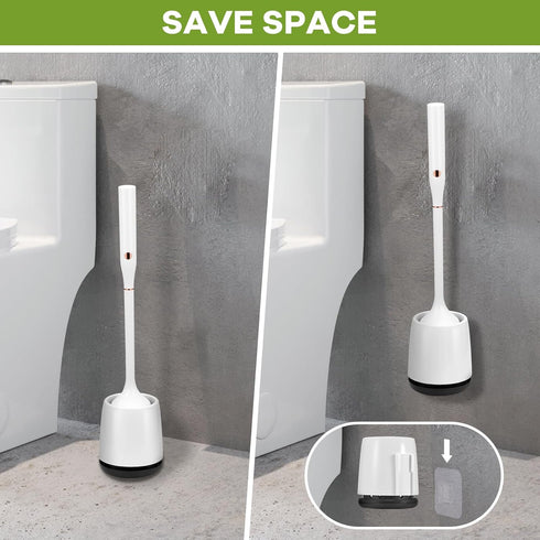 pafyh Set,Toilet Electric Toilet Brush and Holder Bowl Brush,Wireless Electric Spin Scrubber,with Silicone Brush Head
