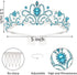 Birthday Crowns for Women, Blue Rhinestone Tiara with Sash, Birthday Queen Crown and Sash for Women