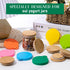 12 Set, 6 6 Mumufy Pcs Yogurt Jar Lids Colorful Covers Silicone Jar Lids and Bamboo Wood Yogurt Container Lids