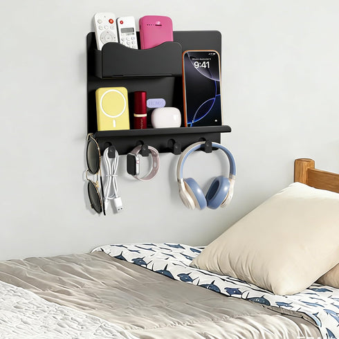 CHENYAOAI Floating Shelves for Bedside Shelf Accessories Organizer, Wall Mount Self Stick On, Cute Room Decor