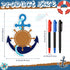 Treela 11 Pcs Cruise Ship Door Decorations Set, Nautical Anchor Car Magnets with Paint Pens for Carnival Cruise Decor