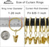 40 Pack Curtain Rings with Clips - Drapery Rings 1.26 in Interior Diameter, Fits 1 in Curtain Rod