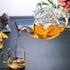 DOITOOL Glass Teapot with Infuser - Clear Tea Kettle for Stove Top, 250ML/8.5oz, Loose Tea Infuser for Home Office