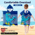 1 6 24x23 growell Hooded Kids Beach Towels - Toddler Bath Towel Girls Boys Swim Cover-ups for Ages to Kids Pool Towels