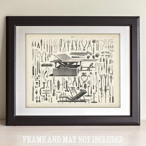11x14 Vintage Medical Instruments - Unframed Art Print - Great Gift For Doctors and Nurses