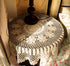 Hetao 100% 35 Inch Cotton Handmade Crochet Round Tablecloth Doilies Lace Table Covers,Beige