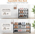 3-Tier Closet INSMART Expandable Shoe Rack, Stackable and Adjustable Shoes Organizer Storage Shelf, Sturdy and Durable