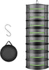 2ft Herb Drying Rack Net Mesh with Green Zippers - 8 Layer Hanging Plant Dry for Garden