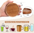 6 Set Pcs Best Wooden Coasters with Holder Coffee Table Decor Acacia Wood Coaster Modern Cup Coaster for Drink Home