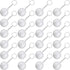 24 Pack White Volleyball Keychains, Mini Foam Volleyball Keychain Sport Party Favors, School Carnival Rewards