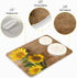 Absorbent Dish Drying Mat for Kitchen Counter, Yellow Sunflower Microfiber Reversible Drainer Mat (Medium 16 x 18 inch)
