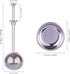 Sugar Shaker, Flour Sifter, Flour Duster for Baking, 304 Stainless Steel Powdered Sugar Spring Duster for Baking, Sifting Sugar, Flour, Spices and Tea Strainers, Small Tray Included. by meeggrace