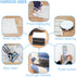 Rug Tape Pad, Non-Slip Carpet Hook and Loop Anchors Stickers (10PCS, White)