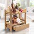 Sorbus 2-Tier Bamboo Countertop Shelf with Hidden Drawer, Makeup Organizer, Multi-Purpose Storage for Skincare
