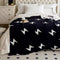 NIDITW Black Lightning Bolt Throw Blanket 50x60 Ultra Soft Microfiber Fleece Lightweight
