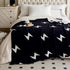 NIDITW Black Lightning Bolt Throw Blanket 50x60 Ultra Soft Microfiber Fleece Lightweight