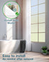 Frosted Glass Window Film, Decorative Bathroom Privacy Film for Glass Windows Cover, Static Cling, Removable, Anti-UV